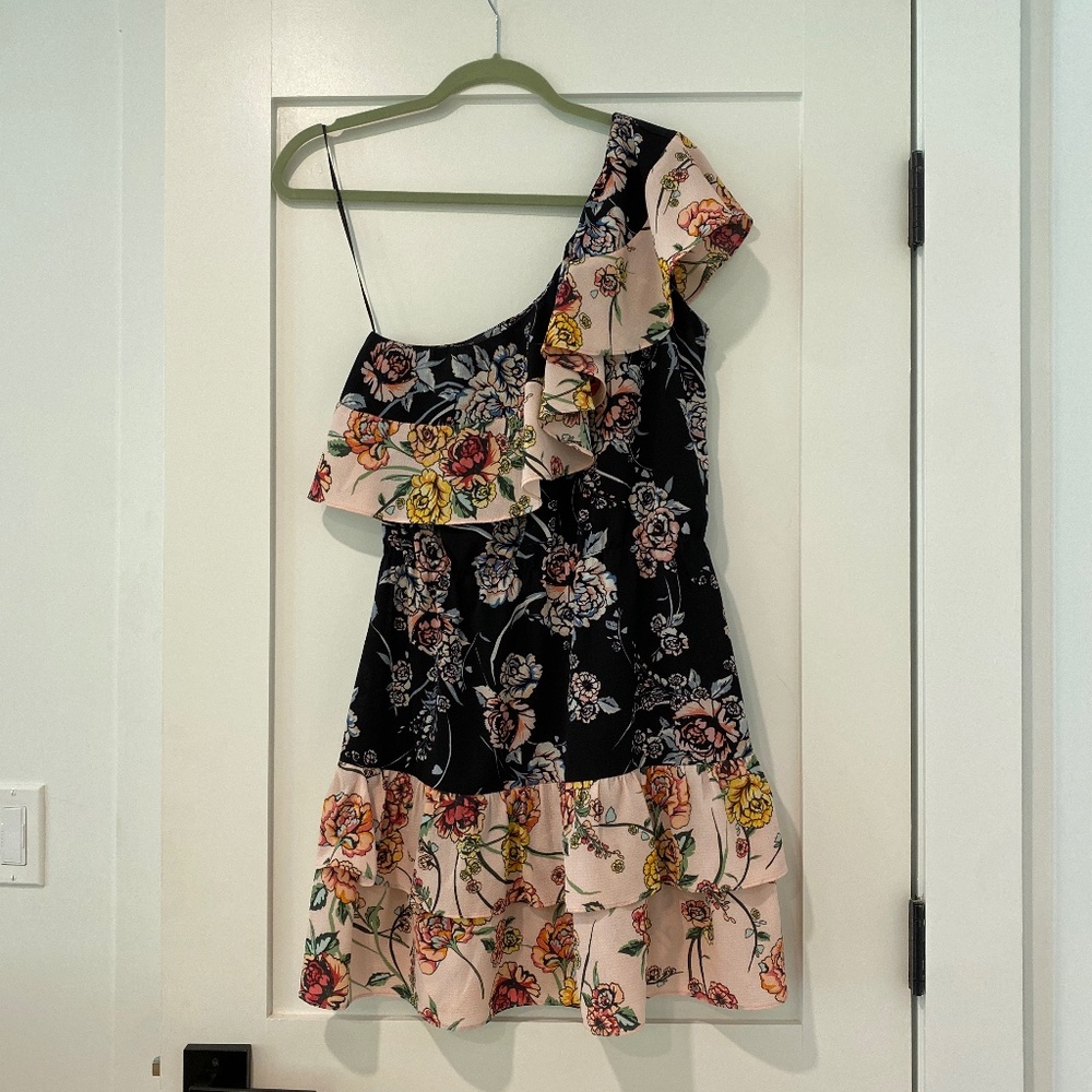 Aqua one shoulder dress